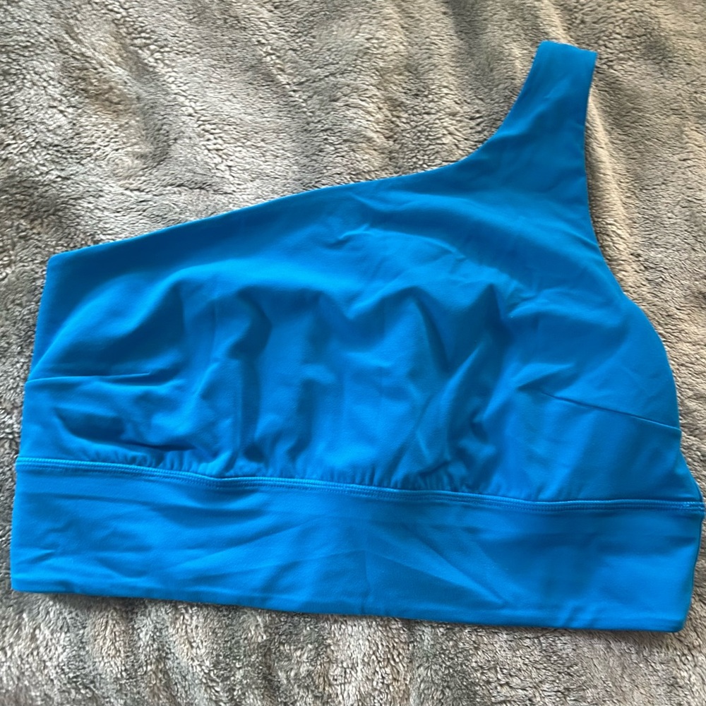 #34 Lululemon Athletica One-Shoulder Blue Sports Bra